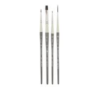Pan Art 4-Piece Synthetic Fibre Brush Set No. 01-06 for Mixed Media