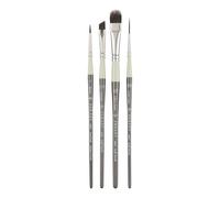 Pan Art 4-Piece Synthetic Fibre Brush Set, Sizes 00-04