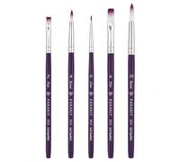 Pan Art 5-Piece Synthetic Brush Set, No. 02-10, for Watercolour & Gouache