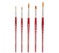Pan Art 5-Piece Synthetic Brush Set No. 04-12 for Watercolour & Acrylics