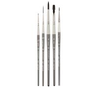 Pan Art 5-Piece Synthetic Fibre Brush Set No. 01-05 for Mixed Media
