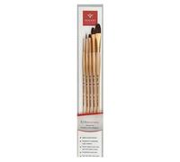 Pan Art 5-Piece Synthetic Fibre Brush Set No. 04-14 - Versatile Artist Brushes for Acrylics - Professional Artist Quality Painting Set for Beginners & Professionals