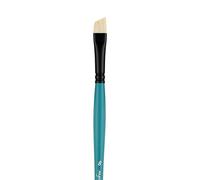Pan Art Bristle Angular No. 08 - Detail & Wash Brush for Oil Paints - Professional Artist Quality Paintbrush for Fine Art, Craft & Illustration - 1 Unit