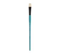 Pan Art Bristle Flat No. 16 - Detail & Wash Brush for Oil Paints - Premium Brush for Artists Paintbrush for Fine Art, Craft & Illustration - 1 Unit