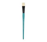 Pan Art Bristle Flat No. 22 - Detail & Wash Brush for Oil Paints - Studio-Quality Painting Tool Paintbrush for Fine Art, Craft & Illustration - 1 Unit