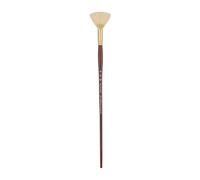 Pan Art Natural Bristle Fan Brush No.10 for Oil Painting - Art Tool, Brown