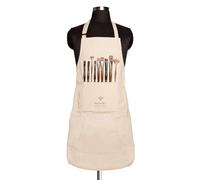 Pan Art Professional Painter's Apron with 11 Pockets, 85x66cm, Durable Cotton, Natural Color - Ideal for Artists