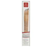 Pan Art Round Brush Set Synthetic No. 00-08 Acrylic 5 Pcs
