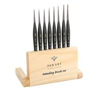 Pan Art Round Brush Set Wooden Box No. 4-0 - Aquarelle & Acrylic - 1-Piece