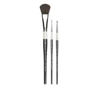 Pan Art Synthetic Brush Set No. 00-04 - Multimedia Brushes - 3 Pieces