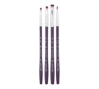 Pan Art Synthetic Brush Set No. 04-08 - Watercolour - Artist Brush Set - 4 Pieces, Purple