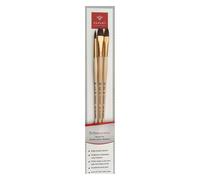 Pan Art Brush Set Synthetic No. 04-14 Acrylic 3 Pieces