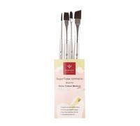 Pan Art Synthetic Brush Set No.06-12 - Allround Art Brushes for Detail and Precision Painting - 4 Pieces, Gold
