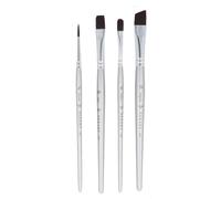Pan Art Synthetic Brush Set No. 06-12 - Aquarelle - 4 Pieces