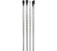 Pan Art Synthetic Brush Set, No. 4-8, Mixed Media, 4 Pieces
