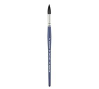 Pan Art Synthetic Round Mop Brush No.08 for Watercolor Painting - Blue, Silver, Black, 08 - 1 Piece