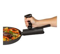 Pan Buddy™- Vertical Attachment for Pan Handle- Adds Leverage and Support- Makes Lifting Heavy Cookware Easier! (Black)