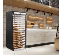 Pan Bun Rack Cover 59x72x163cm Baking Rack Dust Cover Waterproof Bakery Racks Cover with Zipper Keeping Fresh Bakery Single Rack Cover Commercial Bread Rack Cover for Restaurant
