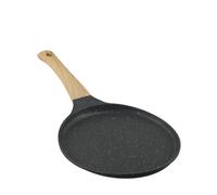 Pan Cm Stone Skillet Cast Having Aluminium Wooden Handle - 24 Compatible Non- Even Heat Distribution Comfortable Having All Cooktops Including Induction(20CM)