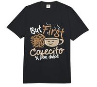 PAN DE Dulce/CONCHAS/Spanish Pun : But First Cafecito Comfort Colors Adult Heavyweight T-Shirt