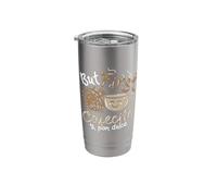 PAN DE Dulce/CONCHAS/Spanish Pun : But First Cafecito Stainless Steel Insulated Tumbler