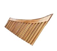 Pan Flute 15 Pipe Pan Flute G Key Pan Pipe Natural Bamboo Pan Flute Wind Instrument (Color : Right)