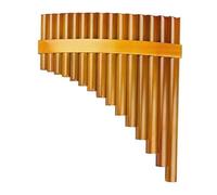 Pan Flute 15 Pipes Brown Pan Flute G Key Pan Pipes Chinese Traditional Musical Instrument Pan Flute(Left)