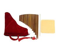 Pan Flute 15 Pipes G Key Chinese Traditional Musical Instrument Panpipes Woodwind Instrument for Beginners and Students (Left Hand)