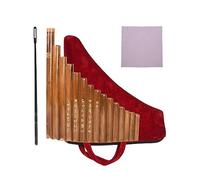 Pan Flute 15 Pipes Natural Bamboo Wind Instrument G Key Panpipe Chinese Traditional Woodwind Instrument (Color : Left hand)