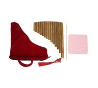 Pan Flute 15 Pipes Natural Bamboo Wind Instrument Panpipe G Key Panpipe Chinese Traditional Woodwind Instrument With Bag (Color : Left Hand)
