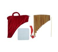 Pan Flute 15 Pipes Natural Bamboo Wind Instrument Panpipe G Key Panpipe Chinese Traditional Woodwind Instrument With Bag (Color : Right Hand)