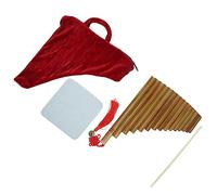 Pan Flute 15 Pipes Pan Flute Natural Bamboo Wind Instrument Panpipe G Key Chinese Traditional Instrument With Bag (Color : Right)