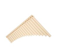 Pan Flute 18-pipe Panpipe School Entry Learning Resin Panpipe Beautiful Tone(Beige)