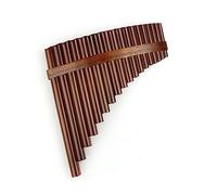 Pan Flute 18 Pipes Bamboo Made Pan Flute Brown F Key Pan Pipes Traditional Wind Musical Instrument (Color : Right)
