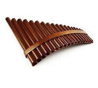 Pan Flute 18 Pipes Bamboo Pan Flute F Key Woodwind Instrument Handmade Pan Pipes