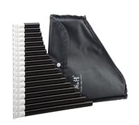 Pan Flute,18 Pipes Eco-friendly Resin C tone for Beginner, Easy Learning (White and Dark Brown)