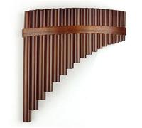 Pan Flute 18 Pipes Made Pan Flute Brown Pan Flute F Key Pan Pipes Windwood Traditional Musical Instrument(Right)