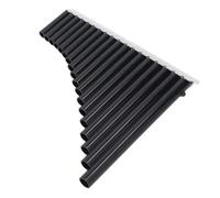 Pan Flute 18 Pipes Pan Pipe Instrument Key of C for Beginners Learning Teaching with Hanging Rope, Carrying Bag, Sticker, Easy Note Access Rapid Response, Pan Pipe Instrument