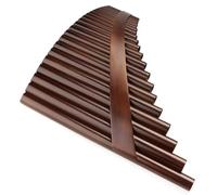 Pan Flute 22 Pipes Slat Pan Flute Brown C Key Pan Pipes Woodwind Instrument Pan Flute(Left)