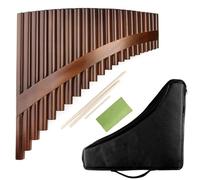 Pan Flute 22 Pipes Slat Pan Flute Brown C Key Pan Pipes Woodwind Instrument Pan Flute(Right)