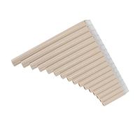 Pan Flute C Key ABS Musical Instrument 16 or 18 Pipes with Fixed Angle Mouthpiece, Carrying Bag, Manual for Beginners Adults Children Teaching Staff (Beige)