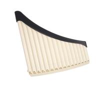 Pan Flute Curved Pan Flute Key Of C Professional Grade Beginner Instrument Includes Blowpipe(Cream White)