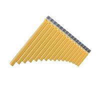 Pan Flute Easy To Learn 16 Pipe Panpipe For Beginners Introductory Level Professional Performance Folk C Key(Beige with sliding mouthpiece)