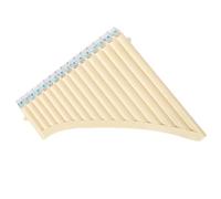 Pan Flute Easy To Learn 16 Pipe Panpipe For Beginners Introductory Level Professional Performance Folk C Key(Off-white with sliding mouthpiece)