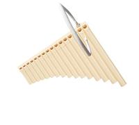 Pan Flute Easy To Learn Panpipes With A Sliding Mouthpiece 16 Or 18 Pipes In C Major Perfect For Beginners(16 tubes of off-white transparent)