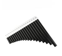 Pan Flute Eighteen Pipes Professional Upgraded Pan Flute Improved C Key (Color : Black and white)