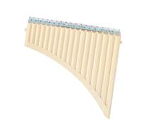 Pan Flute, Flautas Musicales Flute Instrument with Mouthpiece 18 Pipe Panflute for Students and Beginners (Off White)