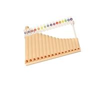 Pan Flute For Adults 16 Pipe Pan Flute Key Of C Professional Grade Instrument For Beginners Includes Music Stand