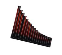 Pan Flute For Adults ABS Resin Panpipe 18 Tunes Two Holes Brown/Black