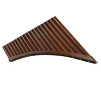 pan flute for beginners 15/18 Pipes Brown Flat PanFlute G/F Key Pan Pipes Woodwind Instrument Pan Flute (Color : 18-F-flat)